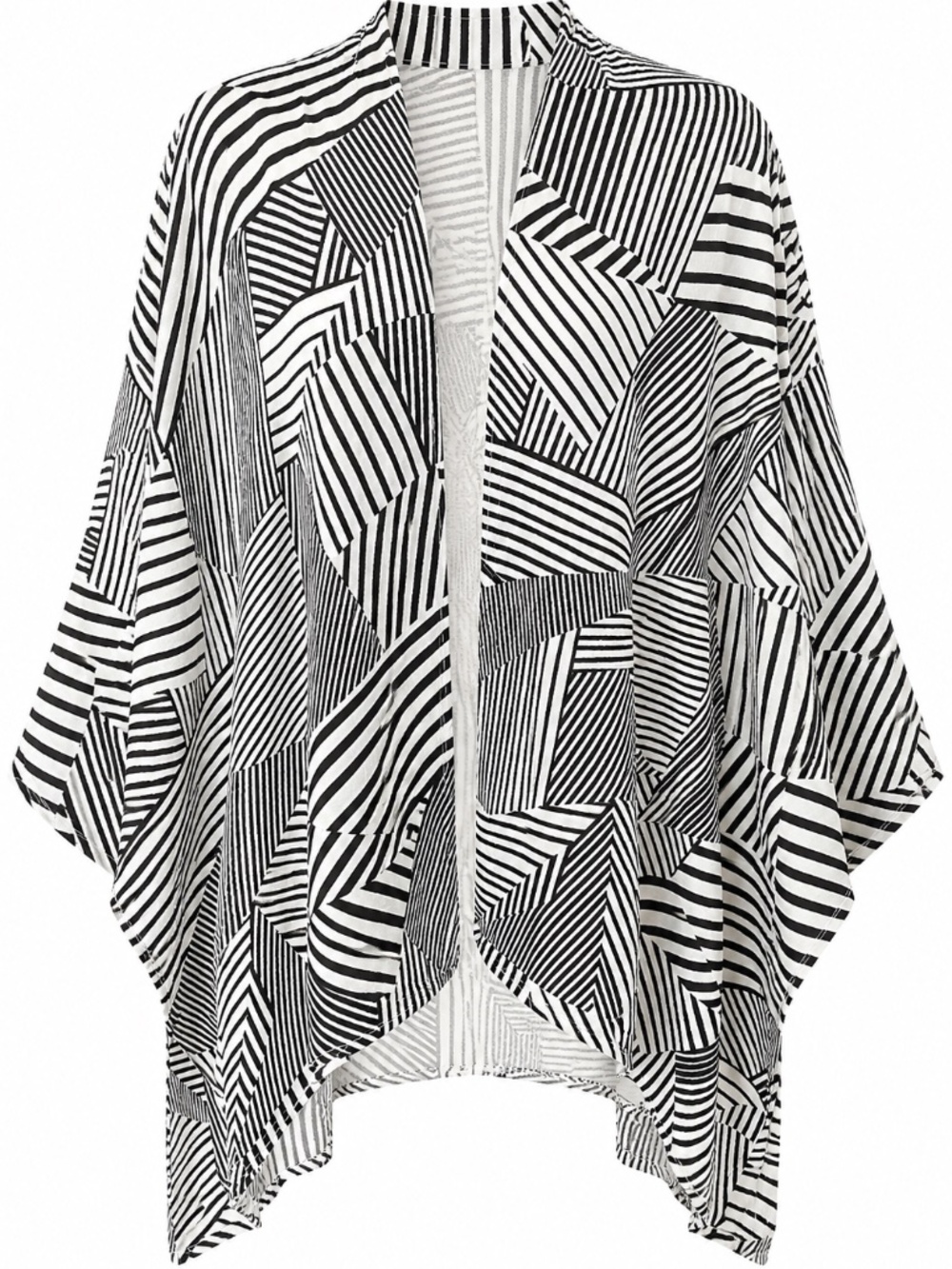 Crepe Stretch Kimono Coverup Topper